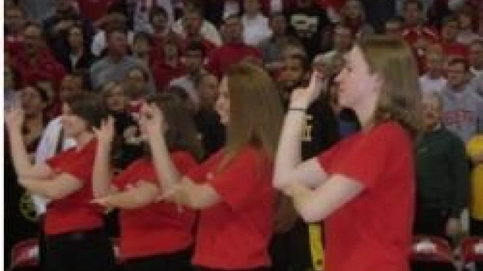 Signing at the basketball game