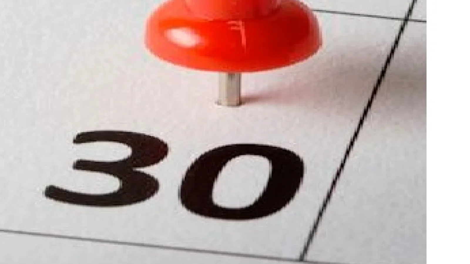 30th onthe calendar
