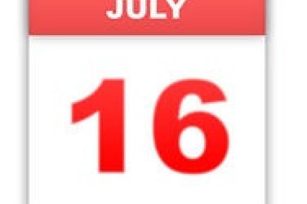 July 16 The date of July 16