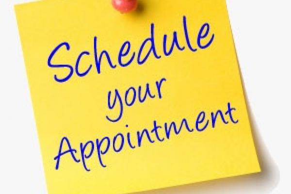 post-it note to remind you to schedule a visual reminder to schedule test